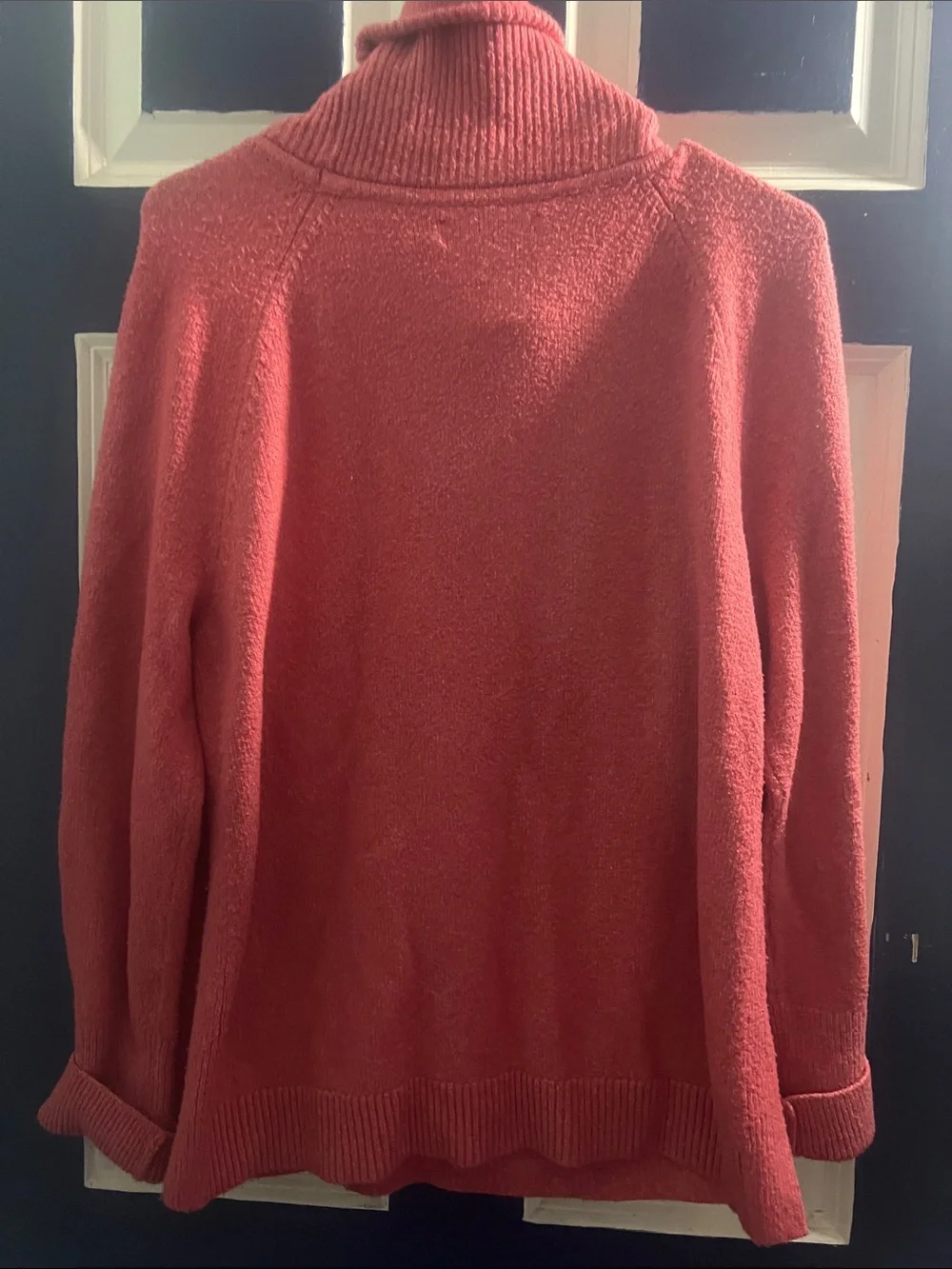 LOFT Coral Cowl Neck Pullover Sweater